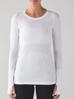 GUC Lululemon Swiftly Tech LS 2.0 Sun White Size 8